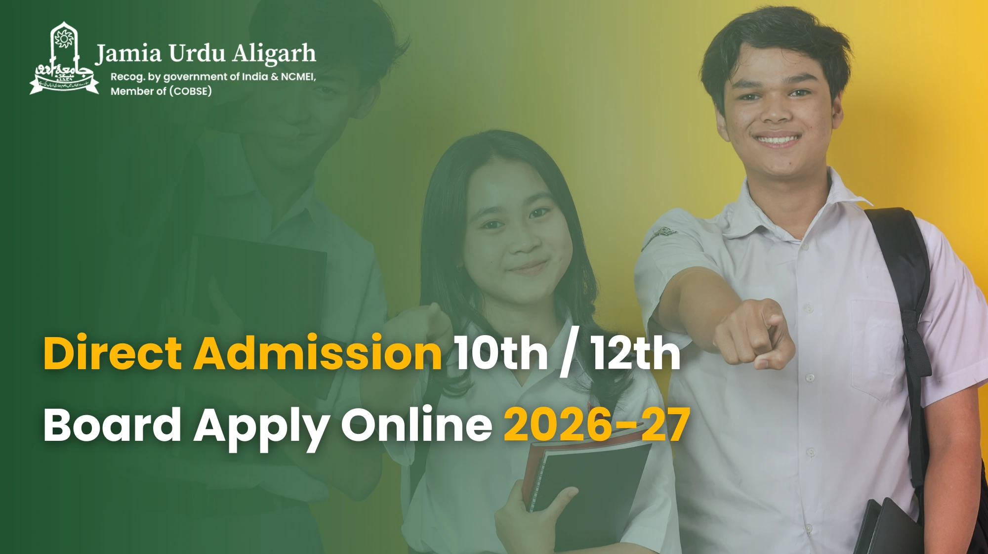 Direct Admission 10th / 12th Board Apply Online 2026-27